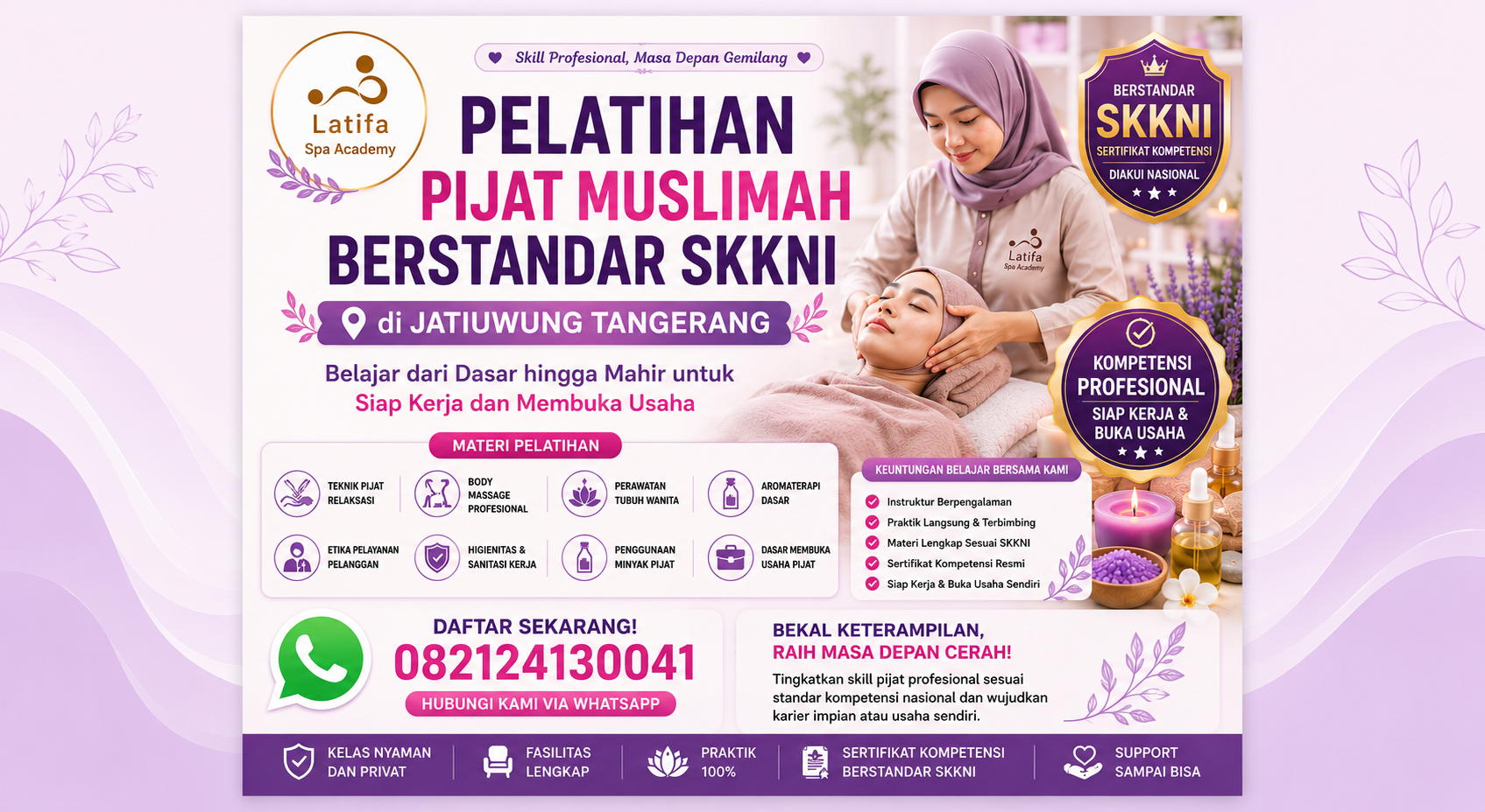 Pelatihan Pijat Muslimah Berstandar SKKNI di Jatiuwung Tangerang 082124130041